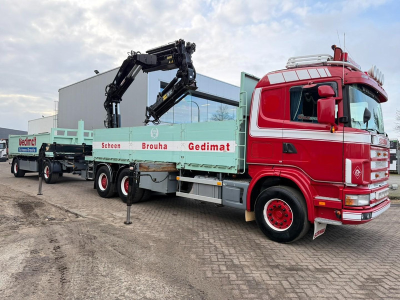 Scania 164L-480 V8 6x4 + CRANE HIAB 350-4 + JIB 90-4 - *TOP CONDITION* - ROTATOR - RADIO - RETARDER - STEEL SPRING / HUB REDUCTION - BE TRUCK - Camião grua: foto 1 Scania 164L-480 V8 6x4 + CRANE HIAB 350-4 + JIB 90-4 - *TOP CONDITION* - ROTATOR - RADIO - RETARDER - STEEL SPRING / HUB REDUCTION - BE TRUCK - Camião grua: foto 1