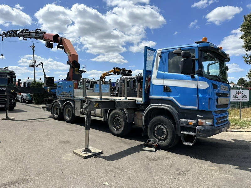 Scania G440 8x4 PRITSCHE + (25m!) KRAN PALFINGER PK78002 SH G 8x + WINCH - PLATFORM 6m25 - SCHALT - AP ACHSEN - BLATT - EURO 5 - BELGISCHE - Camião de caixa aberta/ Plataforma, Camião grua: foto 2 Scania G440 8x4 PRITSCHE + (25m!) KRAN PALFINGER PK78002 SH G 8x + WINCH - PLATFORM 6m25 - SCHALT - AP ACHSEN - BLATT - EURO 5 - BELGISCHE - Camião de caixa aberta/ Plataforma, Camião grua: foto 2