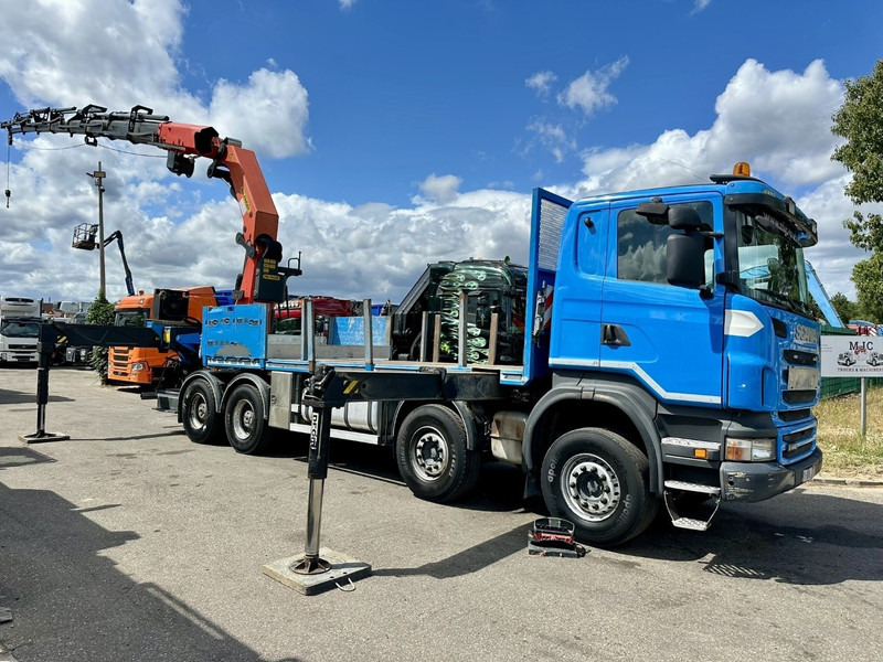 Scania G440 8x4 PRITSCHE + KRAN (26.5m!) PALFINGER PK78002 SH G 8x + 1 + WINCH - PLATFORM 6m25 - MANUAL - HUB REDUCTION - STEEL SPRING - EURO 5 - BE TRUCK - Camião de caixa aberta/ Plataforma, Camião grua: foto 2 Scania G440 8x4 PRITSCHE + KRAN (26.5m!) PALFINGER PK78002 SH G 8x + 1 + WINCH - PLATFORM 6m25 - MANUAL - HUB REDUCTION - STEEL SPRING - EURO 5 - BE TRUCK - Camião de caixa aberta/ Plataforma, Camião grua: foto 2