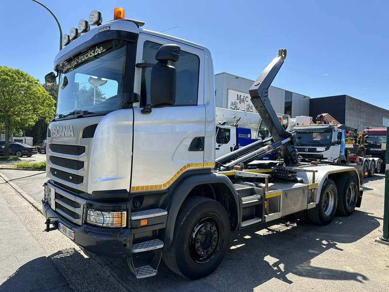 Scania G450 6x4 HAAKSYSTEEM AJK 20T - 5760mm - 3m90 WB - BLADVERING / NAAFREDUCTIE - EURO 6 - BE TRUCK - Camião polibenne: foto 3 Scania G450 6x4 HAAKSYSTEEM AJK 20T - 5760mm - 3m90 WB - BLADVERING / NAAFREDUCTIE - EURO 6 - BE TRUCK - Camião polibenne: foto 3