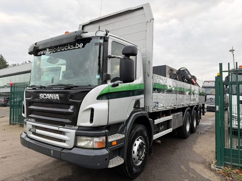 Scania P380 8x4 TRIDEM + CRANE HIAB 166 ES-5 HIPRO - ROTATOR + RADIO - 7m60 PLATFORM - MANUAL - LIFT + STEERING AXLE - Camião grua: foto 4 Scania P380 8x4 TRIDEM + CRANE HIAB 166 ES-5 HIPRO - ROTATOR + RADIO - 7m60 PLATFORM - MANUAL - LIFT + STEERING AXLE - Camião grua: foto 4