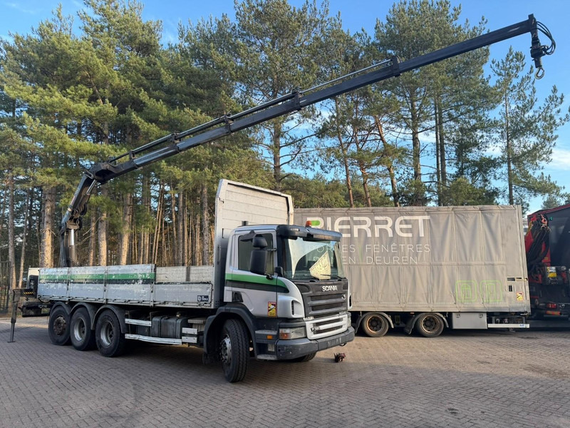 Scania P380 8x4 TRIDEM + CRANE HIAB 166 ES-5 HIPRO - ROTATOR + RADIO - 7m60 PLATFORM - MANUAL - LIFT + STEERING AXLE - Camião grua: foto 1 Scania P380 8x4 TRIDEM + CRANE HIAB 166 ES-5 HIPRO - ROTATOR + RADIO - 7m60 PLATFORM - MANUAL - LIFT + STEERING AXLE - Camião grua: foto 1