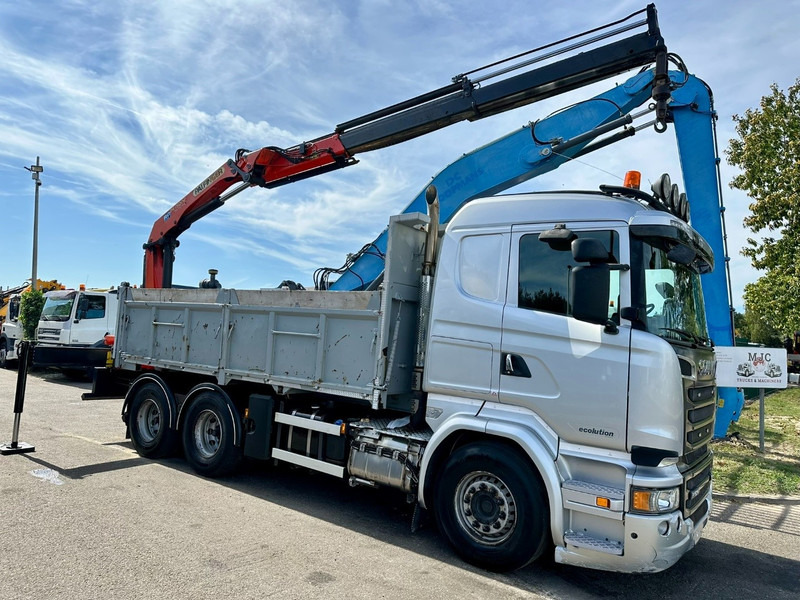 Scania R520 6x4 TIPPER + CRANE PALFINGER PK 15002 A - TRACTOR UNIT - RETARDER - *FULL AIR* - EUR 6 - BE TRUCK - Camião basculante, Camião grua: foto 4 Scania R520 6x4 TIPPER + CRANE PALFINGER PK 15002 A - TRACTOR UNIT - RETARDER - *FULL AIR* - EUR 6 - BE TRUCK - Camião basculante, Camião grua: foto 4