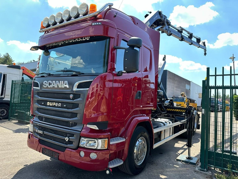 Scania R580 6X2 V8 HOOKLIFT + CRANE HIAB 211 E-4 HIPRO - ROTATOR - RETARDER - ALCOA ALU - RADIO - NL TRUCK - Camião polibenne, Camião grua: foto 3 Scania R580 6X2 V8 HOOKLIFT + CRANE HIAB 211 E-4 HIPRO - ROTATOR - RETARDER - ALCOA ALU - RADIO - NL TRUCK - Camião polibenne, Camião grua: foto 3