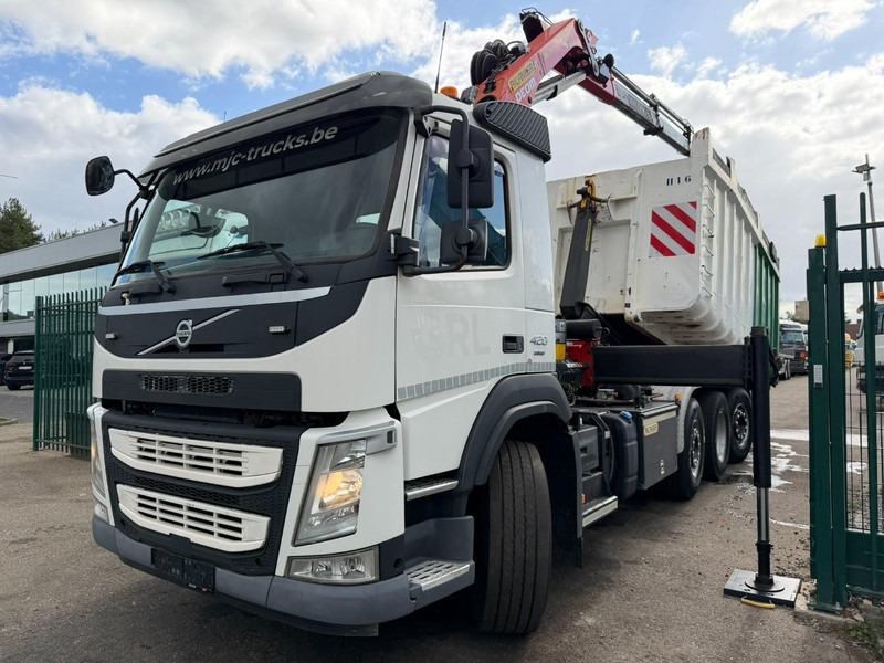 Volvo FM 420 8x2 HOOKLIFT + CRANE PALFINGER PK19.001 SLD B - *294.000km* - EURO 6 - LIFT + STEERING AXLE - I SHIFT - BE TRUCK - Camião polibenne, Camião grua: foto 3 Volvo FM 420 8x2 HOOKLIFT + CRANE PALFINGER PK19.001 SLD B - *294.000km* - EURO 6 - LIFT + STEERING AXLE - I SHIFT - BE TRUCK - Camião polibenne, Camião grua: foto 3