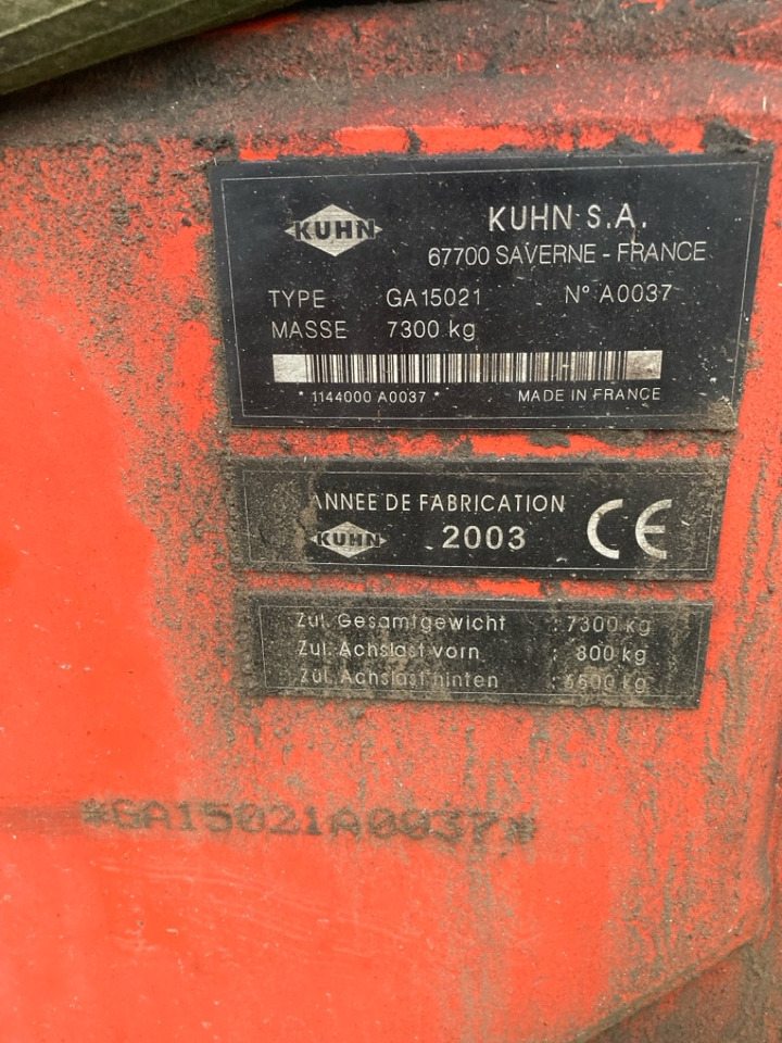 Ancinho enleirador Kuhn GA 15021: foto 7