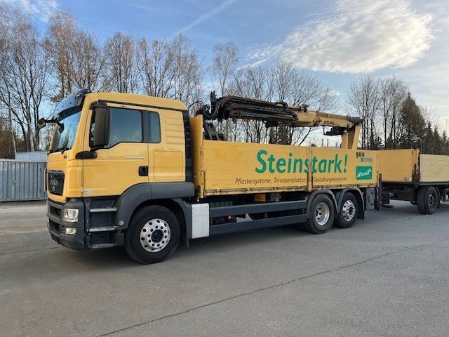 MAN TGS 26.400 Baustoff LKW mit Ladekran Atlas 210.2 - Camião grua, Camião de caixa aberta/ Plataforma: foto 2 MAN TGS 26.400 Baustoff LKW mit Ladekran Atlas 210.2 - Camião grua, Camião de caixa aberta/ Plataforma: foto 2