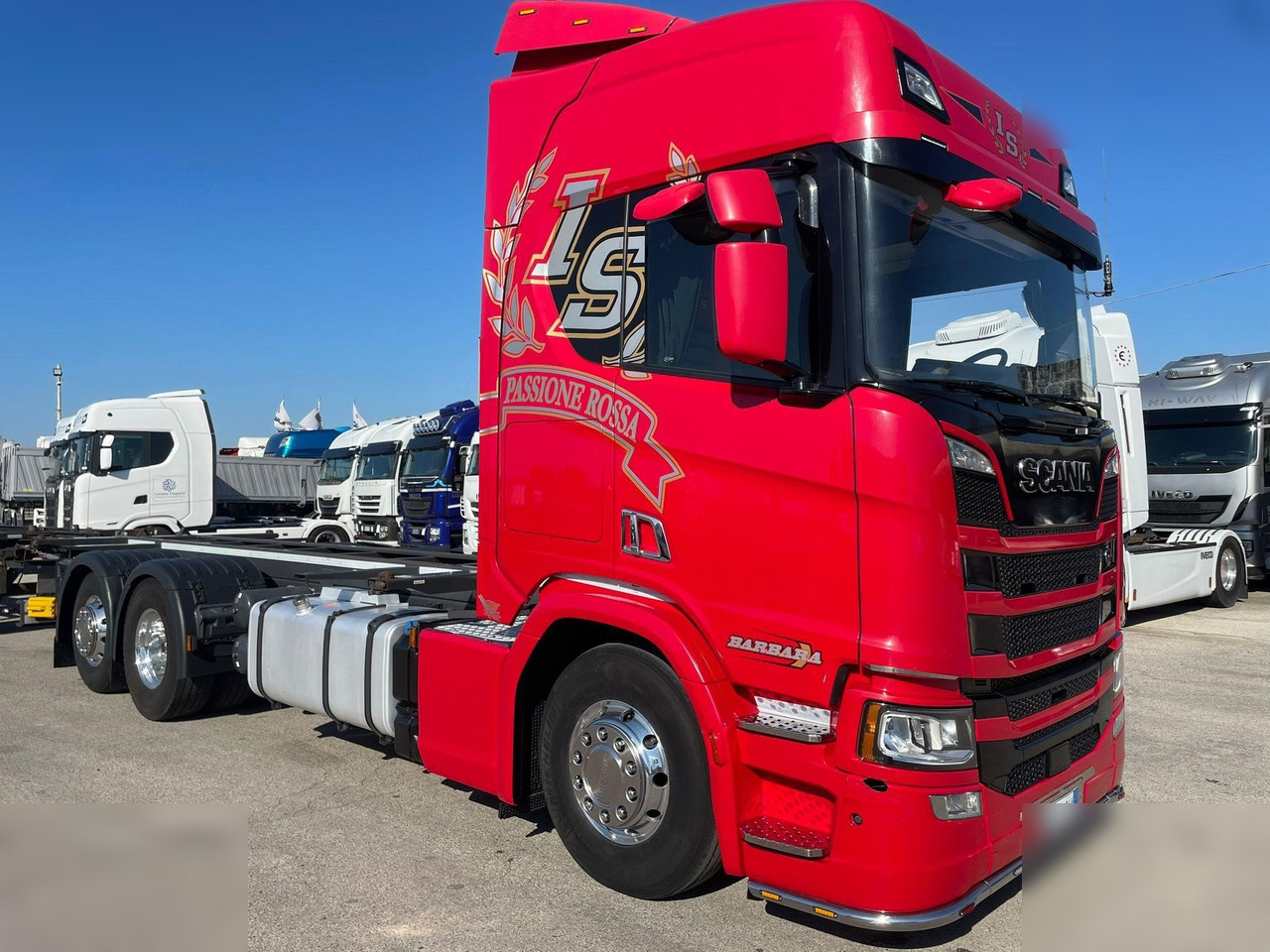 SCANIA R450 - Camião transportador de contêineres/ Caixa móvel: foto 1 SCANIA R450 - Camião transportador de contêineres/ Caixa móvel: foto 1