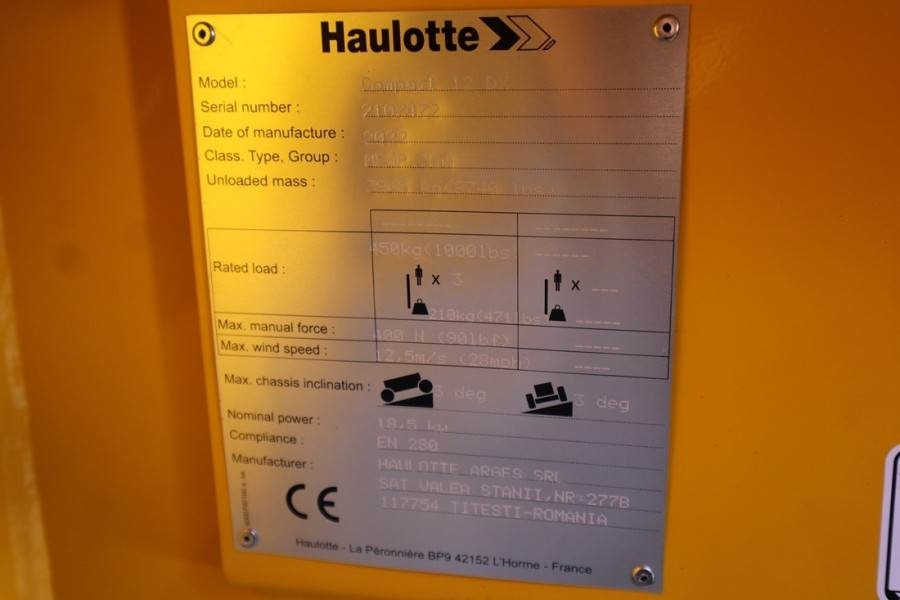 Haulotte Compact 12DX Valid Inspection, *Guarantee! Diesel, - Plataforma de Tijera/ Plataforma de tesoura: foto 5 Haulotte Compact 12DX Valid Inspection, *Guarantee! Diesel, - Plataforma de Tijera/ Plataforma de tesoura: foto 5