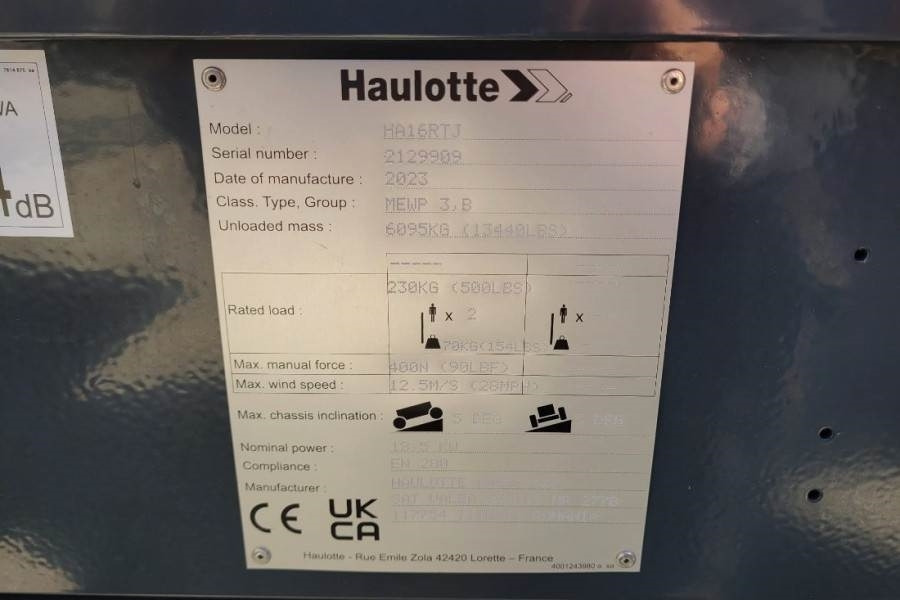Haulotte HA16RTJ Valid Inspection, *Guarantee! Diesel, 4x4 - Plataforma articulada: foto 3 Haulotte HA16RTJ Valid Inspection, *Guarantee! Diesel, 4x4 - Plataforma articulada: foto 3