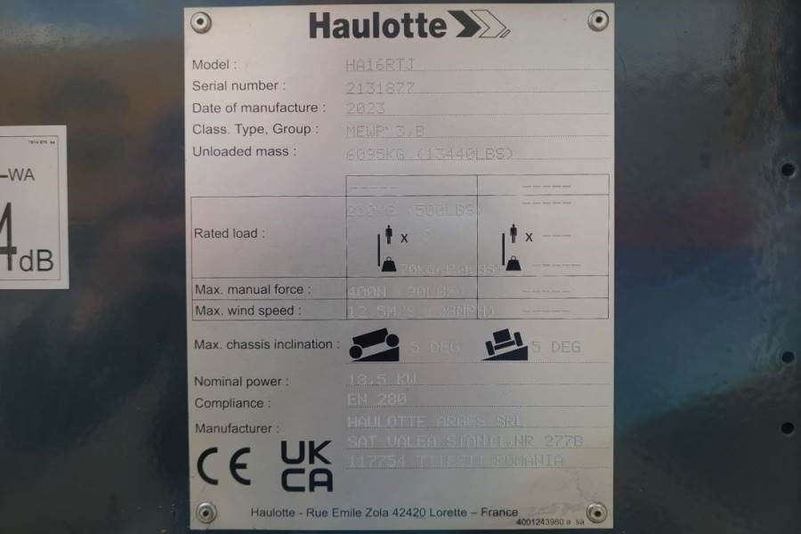 Haulotte HA16RTJ Valid Inspection, *Guarantee! Diesel, 4x4 - Plataforma articulada: foto 3 Haulotte HA16RTJ Valid Inspection, *Guarantee! Diesel, 4x4 - Plataforma articulada: foto 3