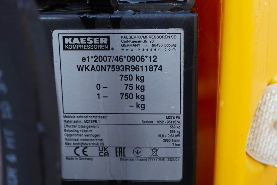 Kaeser M27E PE Valid inspection, *Guarantee! E-Power Emi - Compressor de ar: foto 5 Kaeser M27E PE Valid inspection, *Guarantee! E-Power Emi - Compressor de ar: foto 5