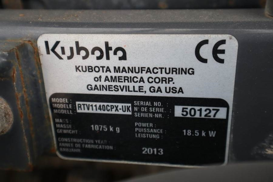 Quadriciclo Kubota RTV1140CPX 4x4 Dutch Registration, Diesel, 4x4 Dri: foto 7