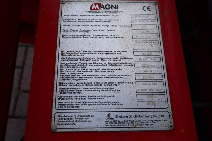Plataforma de Tijera/ Plataforma de tesoura Magni ES1012E Valid inspection, *Guarantee! Electric, 10: foto 16 Plataforma de Tijera/ Plataforma de tesoura Magni ES1012E Valid inspection, *Guarantee! Electric, 10: foto 16