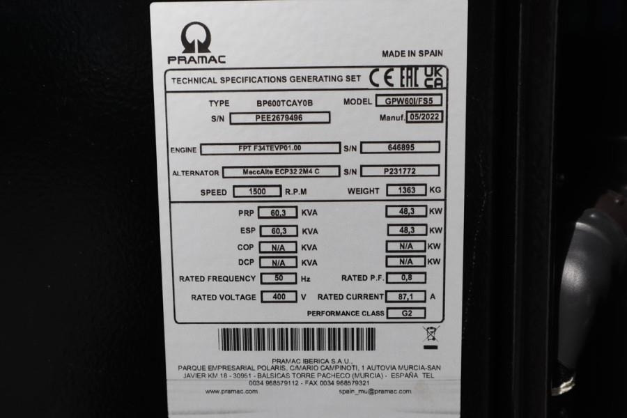 Leasing de Pramac GPW60I/FS5 Valid inspection, *Guarantee! Diesel, 6  Pramac GPW60I/FS5 Valid inspection, *Guarantee! Diesel, 6: foto 14