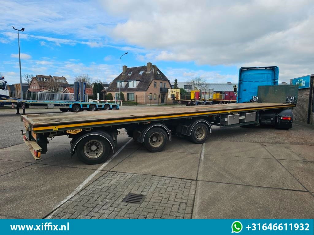 Broshuis 3-ass. Vlakke uitschuifbare Mega oplegger / 3x gestuurd - Semi-reboque plataforma/ Caixa aberta: foto 4 Broshuis 3-ass. Vlakke uitschuifbare Mega oplegger / 3x gestuurd - Semi-reboque plataforma/ Caixa aberta: foto 4