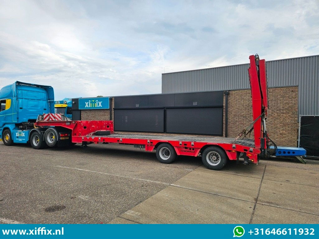 Semi-reboque baixa Faymonville 2-ass. Uitschuifbare semi dieplader met dubbele hydr. Kleppen / 2x gestuurd: foto 14