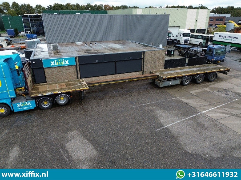 Meusburger 3-ass. Vlakke uitschuifbare oplegger / 3x gestuurd - Semi-reboque plataforma/ Caixa aberta: foto 1 Meusburger 3-ass. Vlakke uitschuifbare oplegger / 3x gestuurd - Semi-reboque plataforma/ Caixa aberta: foto 1