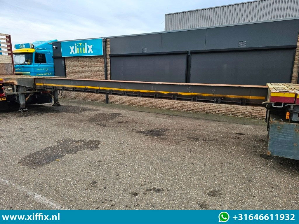 Semi-reboque plataforma/ Caixa aberta Meusburger 3-ass. Vlakke uitschuifbare oplegger / 3x gestuurd: foto 7