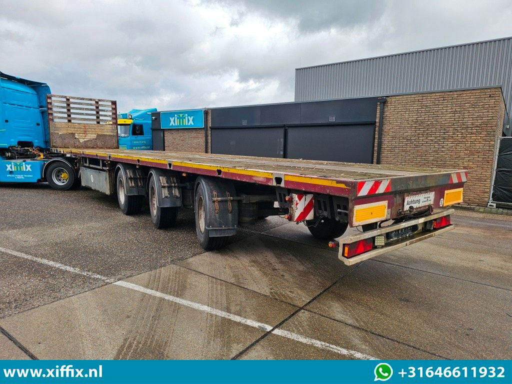 Meusburger 3-ass. Vlakke uitschuifbare oplegger / 3x gestuurd - Semi-reboque plataforma/ Caixa aberta: foto 4 Meusburger 3-ass. Vlakke uitschuifbare oplegger / 3x gestuurd - Semi-reboque plataforma/ Caixa aberta: foto 4