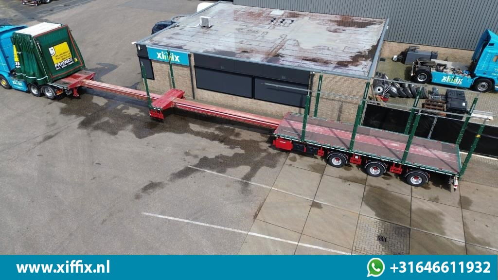 Meusburger TE Huur 3-ass. Vlakke dubbel 2x uitschuifbare oplegger met huifopbouw / 3x gestuurd - Semi-reboque plataforma/ Caixa aberta: foto 3 Meusburger TE Huur 3-ass. Vlakke dubbel 2x uitschuifbare oplegger met huifopbouw / 3x gestuurd - Semi-reboque plataforma/ Caixa aberta: foto 3