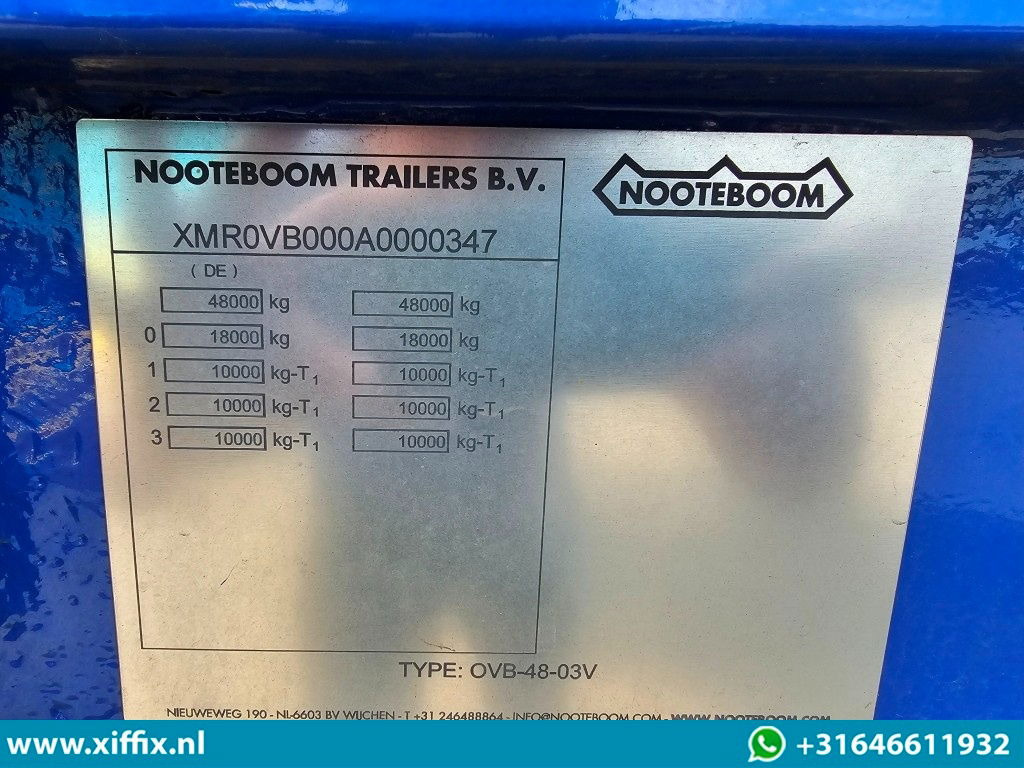 Semi-reboque plataforma/ Caixa aberta Nooteboom 3-ass. Vlakke dubbel 2x uitschuifbare oplegger / 3x gestuurd: foto 15