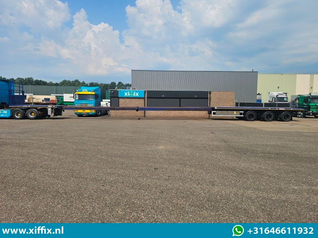 Semi-reboque plataforma/ Caixa aberta Nooteboom 3-ass. Vlakke dubbel 2x uitschuifbare oplegger / 3x gestuurd: foto 14