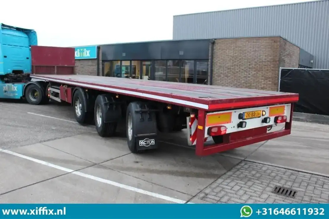 Pacton 3-ass. Vlakke oplegger / 2x gestuurd / 13647 - Semi-reboque plataforma/ Caixa aberta: foto 3 Pacton 3-ass. Vlakke oplegger / 2x gestuurd / 13647 - Semi-reboque plataforma/ Caixa aberta: foto 3