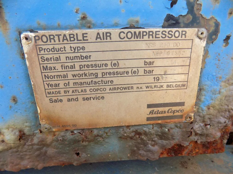 Atlas-Copco XRS 210 DD Atlas copco XRS 210 DD - Compressor de ar: foto 4 Atlas-Copco XRS 210 DD Atlas copco XRS 210 DD - Compressor de ar: foto 4