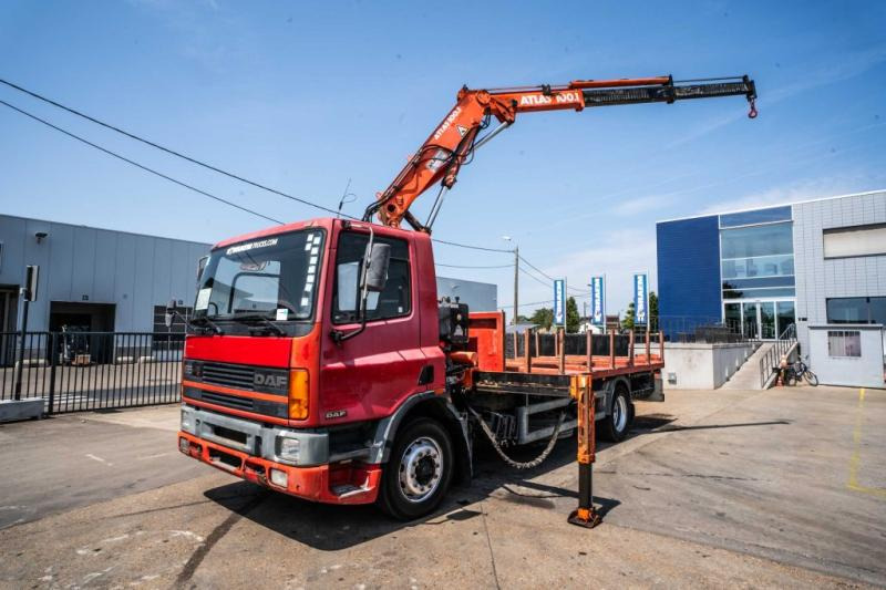 DAF 65.180 - ATLAS 100.1 - Camião de caixa aberta/ Plataforma, Camião grua: foto 1 DAF 65.180 - ATLAS 100.1 - Camião de caixa aberta/ Plataforma, Camião grua: foto 1