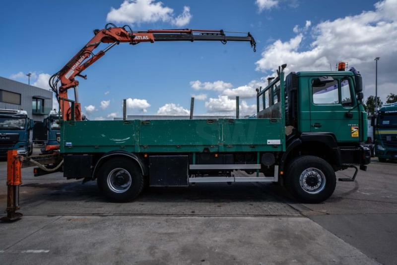 MAN FE 310A-4X4+ATLAS 105.1 A3 - Camião de caixa aberta/ Plataforma, Camião grua: foto 3 MAN FE 310A-4X4+ATLAS 105.1 A3 - Camião de caixa aberta/ Plataforma, Camião grua: foto 3