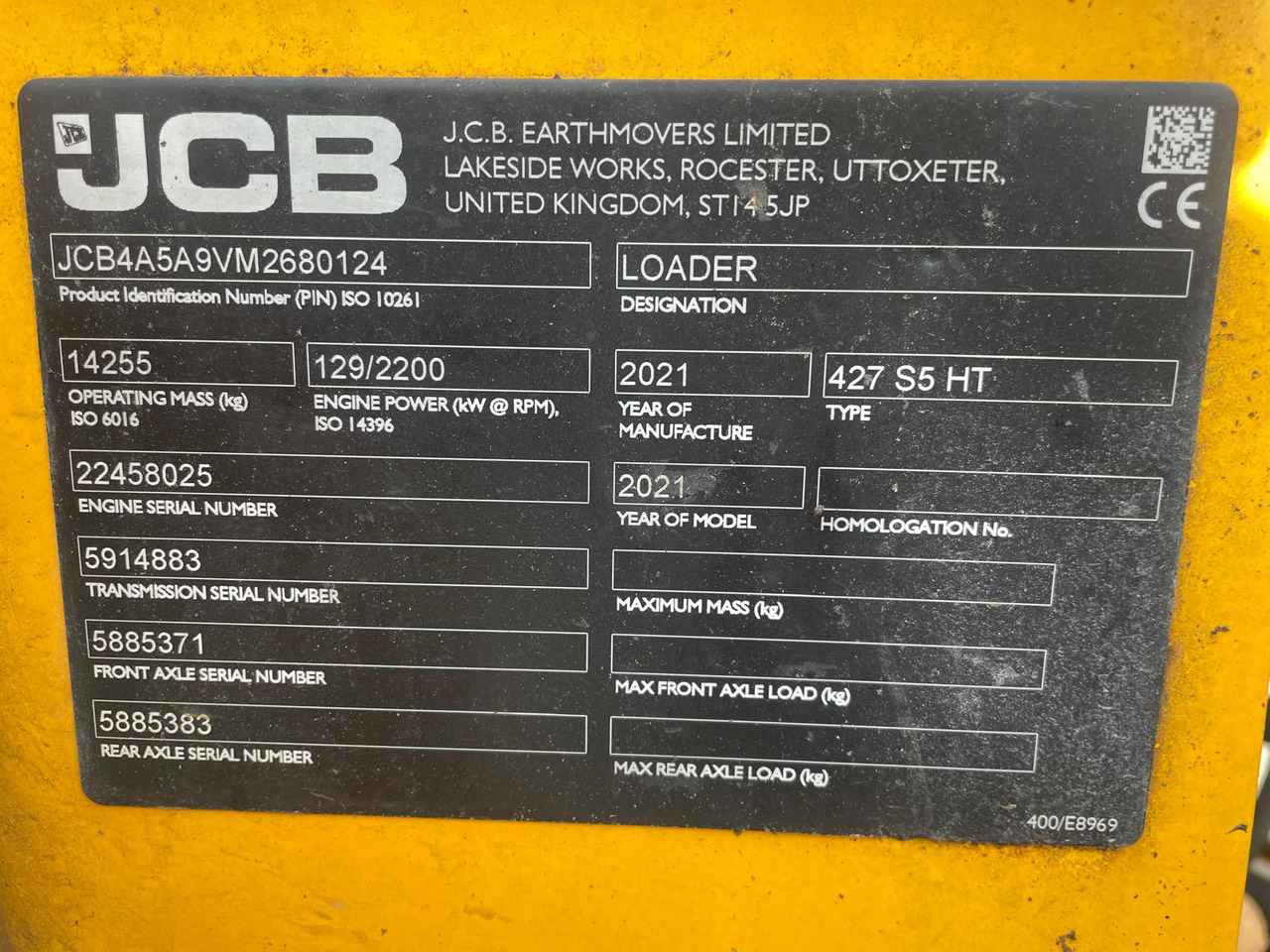 Pá carregadora de rodas JCB 427 HT S5: foto 9