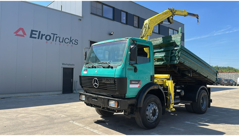 Mercedes-Benz SK 1722 (4X4 / LAMES / GRAND PONT / GRUE / TRES PROPRE / BIG HUB / STEEL SUSP. / V6) - Camião basculante, Camião grua: foto 1 Mercedes-Benz SK 1722 (4X4 / LAMES / GRAND PONT / GRUE / TRES PROPRE / BIG HUB / STEEL SUSP. / V6) - Camião basculante, Camião grua: foto 1