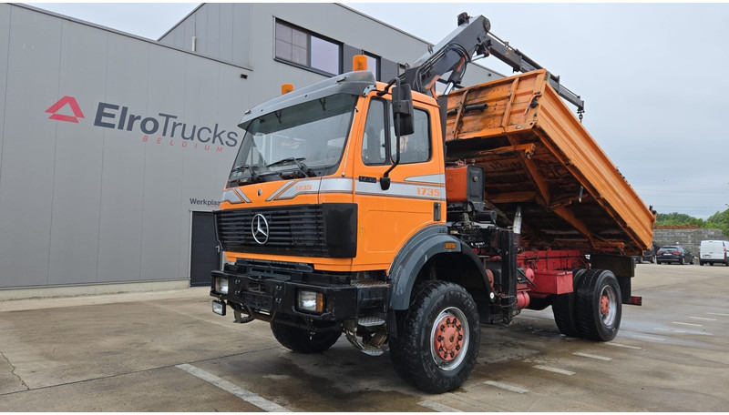 Mercedes-Benz SK 1735 (V8 2X TURBO / 4X4 / PARFAIT ETAT !!!! / GRUE / LAMES / GRAND PONT / TOP CONDITION !!!) - Camião basculante, Camião grua: foto 1 Mercedes-Benz SK 1735 (V8 2X TURBO / 4X4 / PARFAIT ETAT !!!! / GRUE / LAMES / GRAND PONT / TOP CONDITION !!!) - Camião basculante, Camião grua: foto 1