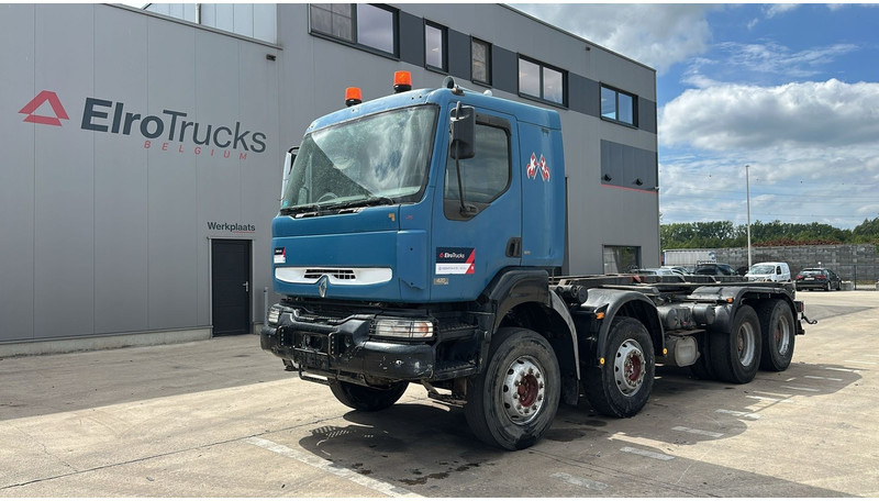 Renault KERAX 420 (8X4 / GRAND PONT / LAMES / BOITE MANUELLE / BONNE ETAT) - Camião chassi: foto 1 Renault KERAX 420 (8X4 / GRAND PONT / LAMES / BOITE MANUELLE / BONNE ETAT) - Camião chassi: foto 1