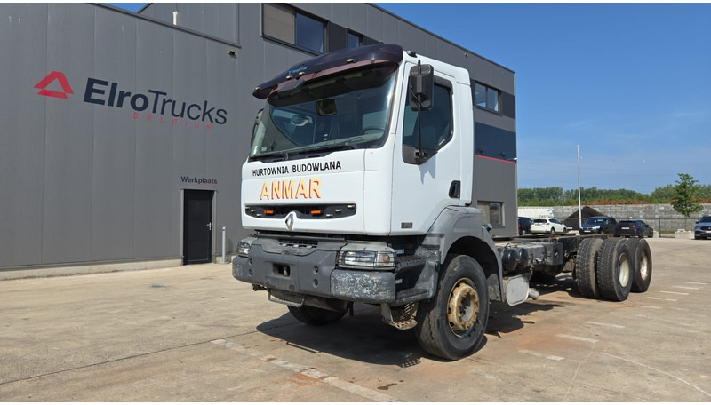 Renault Kerax 370 (6X4 / LAMES / STEEL SUSP. / GRAND PONT / BOITE MANUELLE) - Camião chassi: foto 1 Renault Kerax 370 (6X4 / LAMES / STEEL SUSP. / GRAND PONT / BOITE MANUELLE) - Camião chassi: foto 1