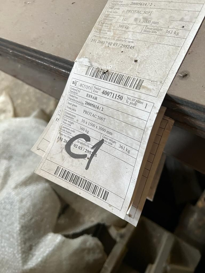 Equipamento de construção PROTAC500 BULLETPROOF PLATE ARMOX: foto 7