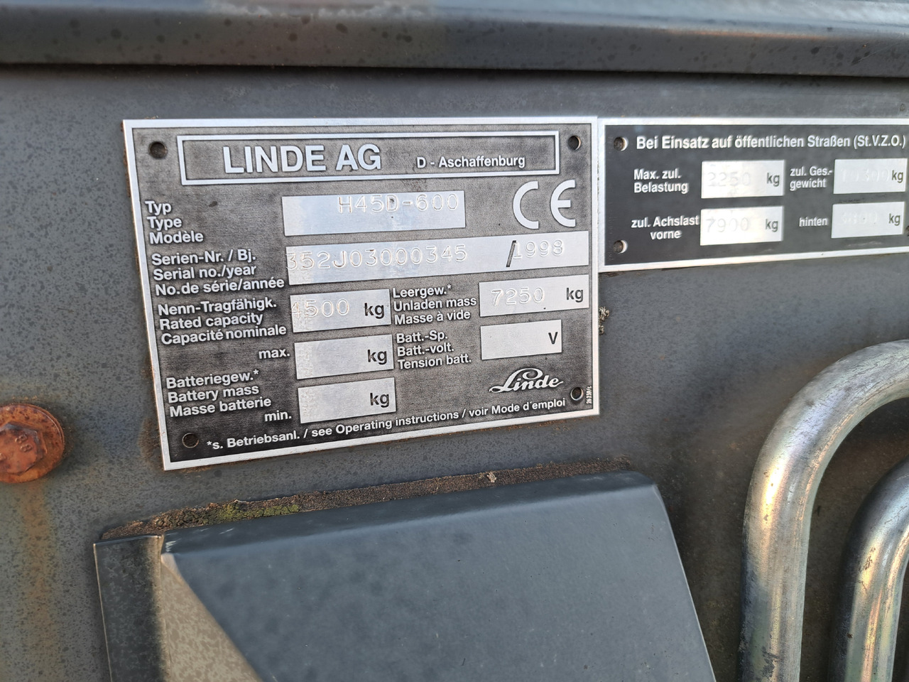 LINDE H45D-600 - Empilhadeira a diesel: foto 2 LINDE H45D-600 - Empilhadeira a diesel: foto 2
