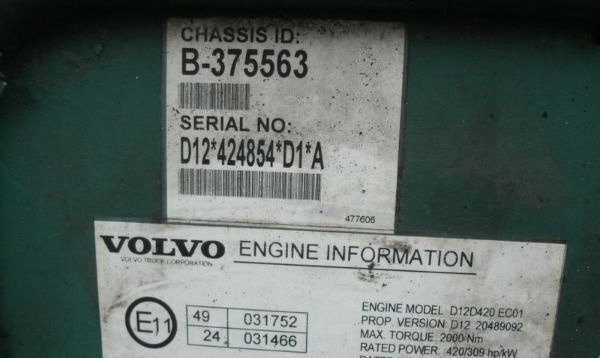 Volvo D12D 420 Volvo FH 12 - Motor por Camião: foto 3 Volvo D12D 420 Volvo FH 12 - Motor por Camião: foto 3