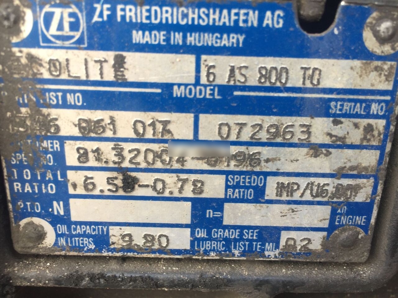 ZF Ecolite 6AS800TO truck - Caixa de velocidade por Camião: foto 1 ZF Ecolite 6AS800TO truck - Caixa de velocidade por Camião: foto 1