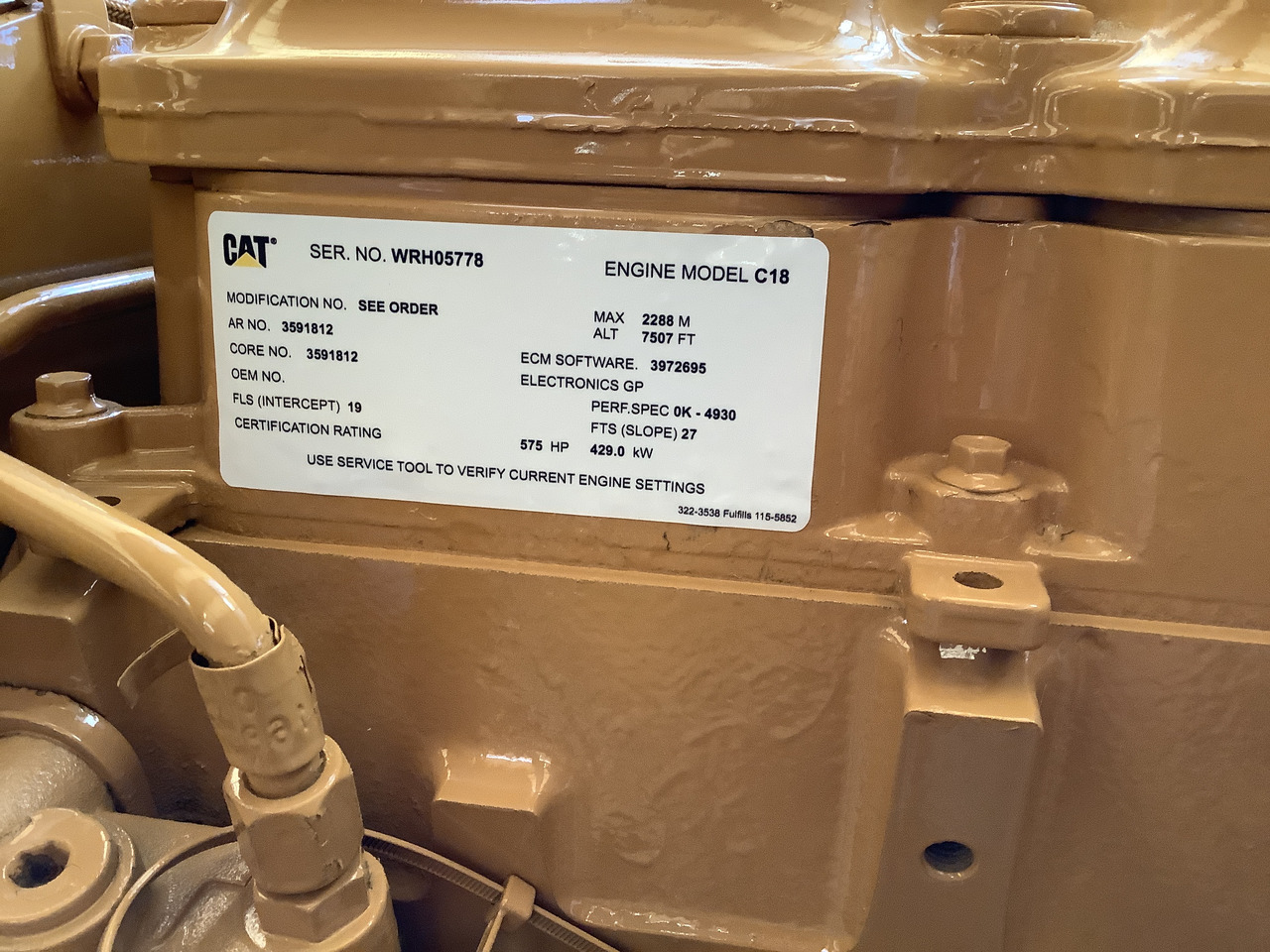 Caterpillar C18 Acert. - Motor: foto 3 Caterpillar C18 Acert. - Motor: foto 3