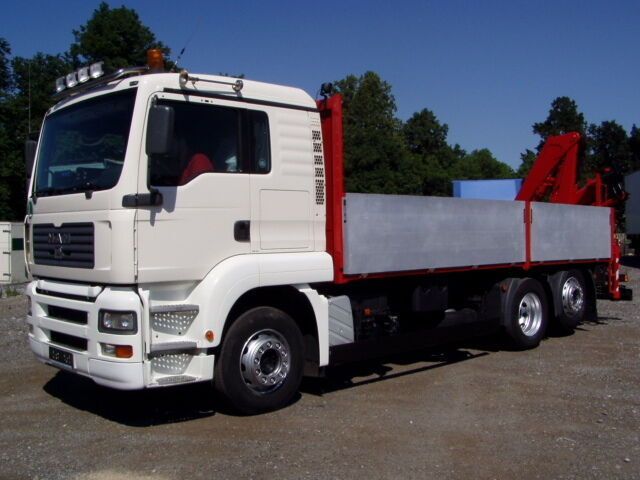 MAN 26.430, KRAN FASSI150A24-Fernbedienung - Camião de caixa aberta/ Plataforma, Camião grua: foto 1 MAN 26.430, KRAN FASSI150A24-Fernbedienung - Camião de caixa aberta/ Plataforma, Camião grua: foto 1
