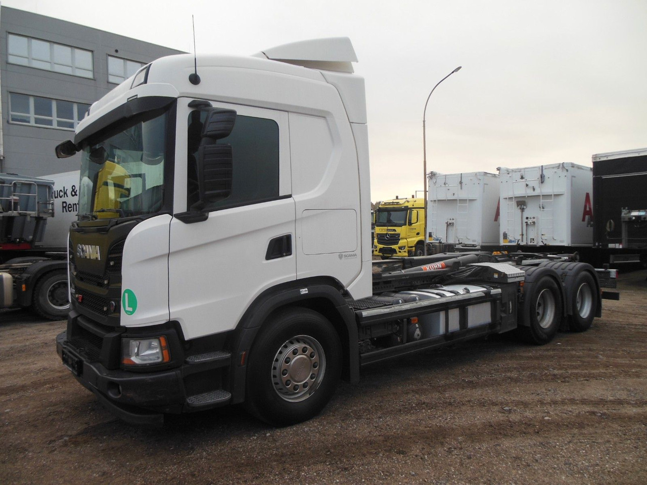 Scania G500, 6X4, VOLL LUFT, PALFINGER T20 - Camião polibenne: foto 1 Scania G500, 6X4, VOLL LUFT, PALFINGER T20 - Camião polibenne: foto 1