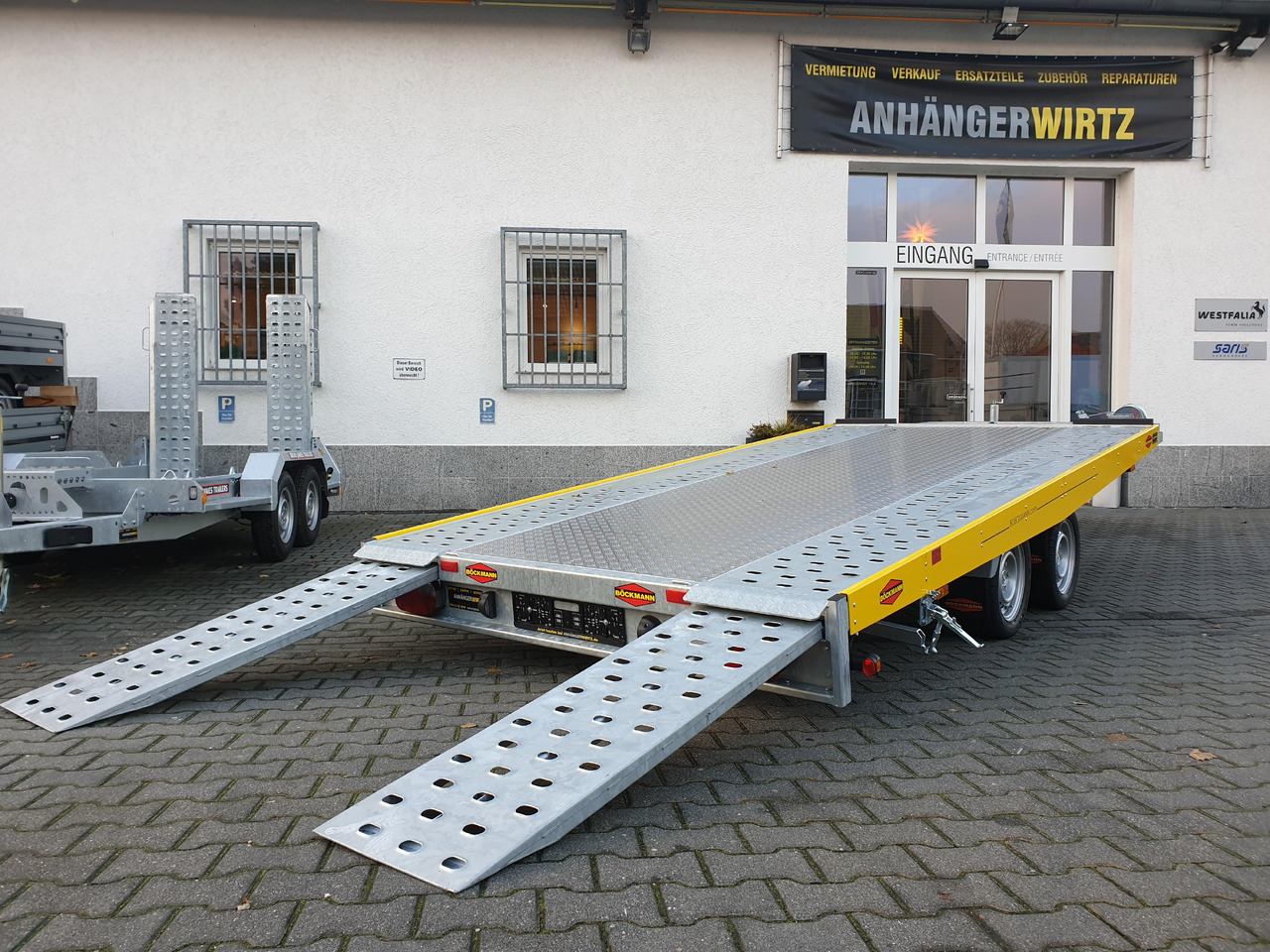 Böckmann AH 4320/35 430x208cm easyload ankipbar Aluboden 3500kg - Reboque transporte de veículos: foto 1 Böckmann AH 4320/35 430x208cm easyload ankipbar Aluboden 3500kg - Reboque transporte de veículos: foto 1