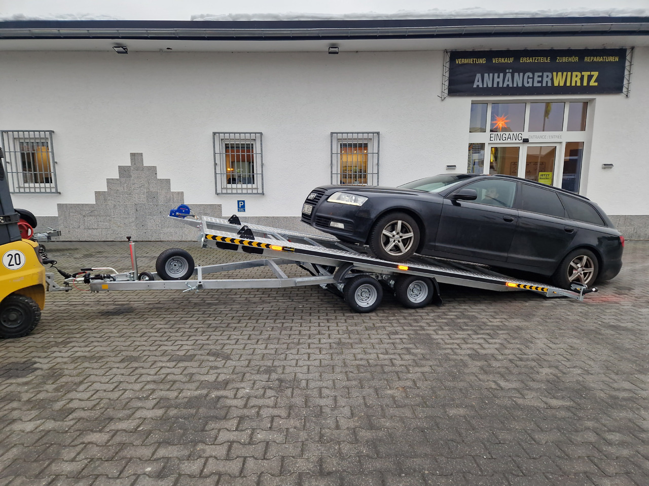 Cartrailer Expert 2745 easyload black 450x216cm ankippbar Winde Reserverad 10" 100km/H 2700kg - Reboque transporte de veículos: foto 2 Cartrailer Expert 2745 easyload black 450x216cm ankippbar Winde Reserverad 10" 100km/H 2700kg - Reboque transporte de veículos: foto 2