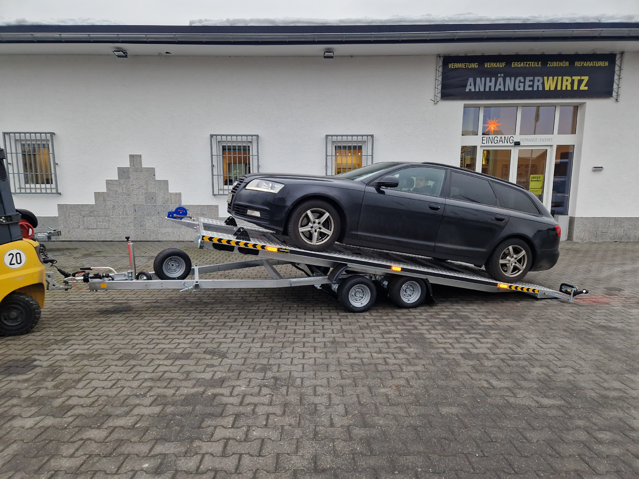 Cartrailer Expert 2745 easyload black 450x216cm ankippbar Winde Reserverad 10" 100km/H 2700kg - Reboque transporte de veículos: foto 3 Cartrailer Expert 2745 easyload black 450x216cm ankippbar Winde Reserverad 10" 100km/H 2700kg - Reboque transporte de veículos: foto 3