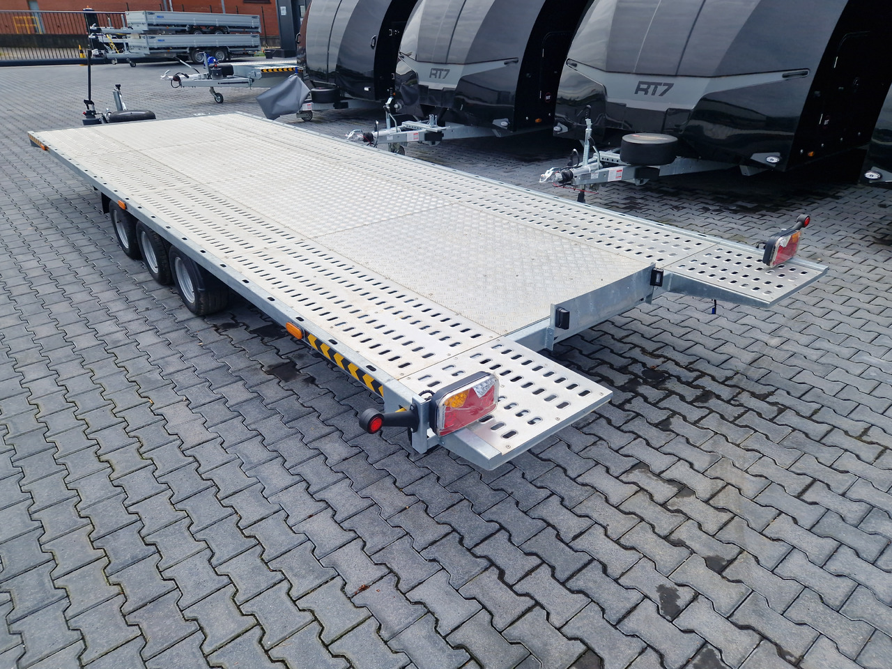 Reboque transporte de veículos Cartrailer Expert 3560 easyload 600x216cm hydr. kippbar Winde Resrad Premium Tridem 100km/H 3500kg: foto 9