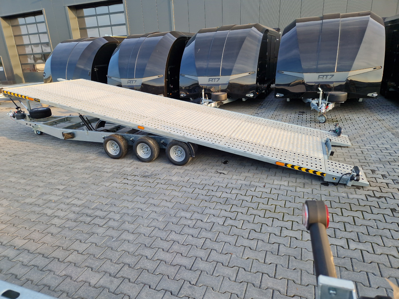Reboque transporte de veículos Cartrailer Expert 3560 easyload 600x216cm hydr. kippbar Winde Resrad Premium Tridem 100km/H 3500kg: foto 6
