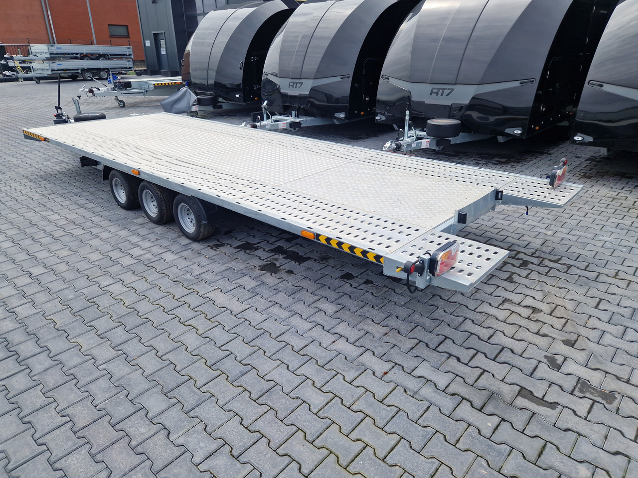 Reboque transporte de veículos Cartrailer Expert 3560 easyload 600x216cm hydr. kippbar Winde Resrad Premium Tridem 100km/H 3500kg: foto 8