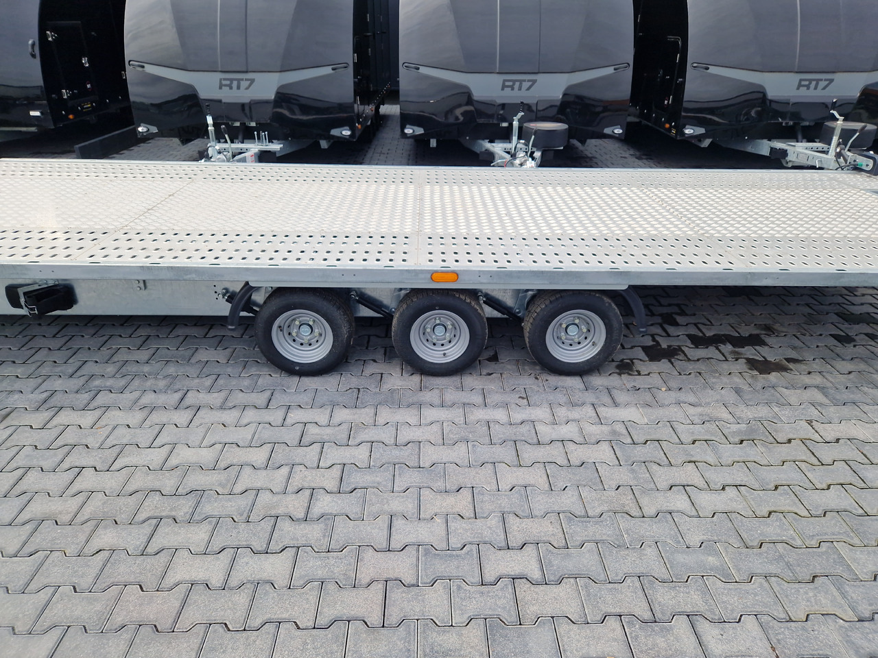 Reboque transporte de veículos Cartrailer Expert 3560 easyload 600x216cm hydr. kippbar Winde Resrad Premium Tridem 100km/H 3500kg: foto 7